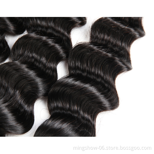 Brazilian loose deep wave hair weave, mink raw loose deep wave bundles